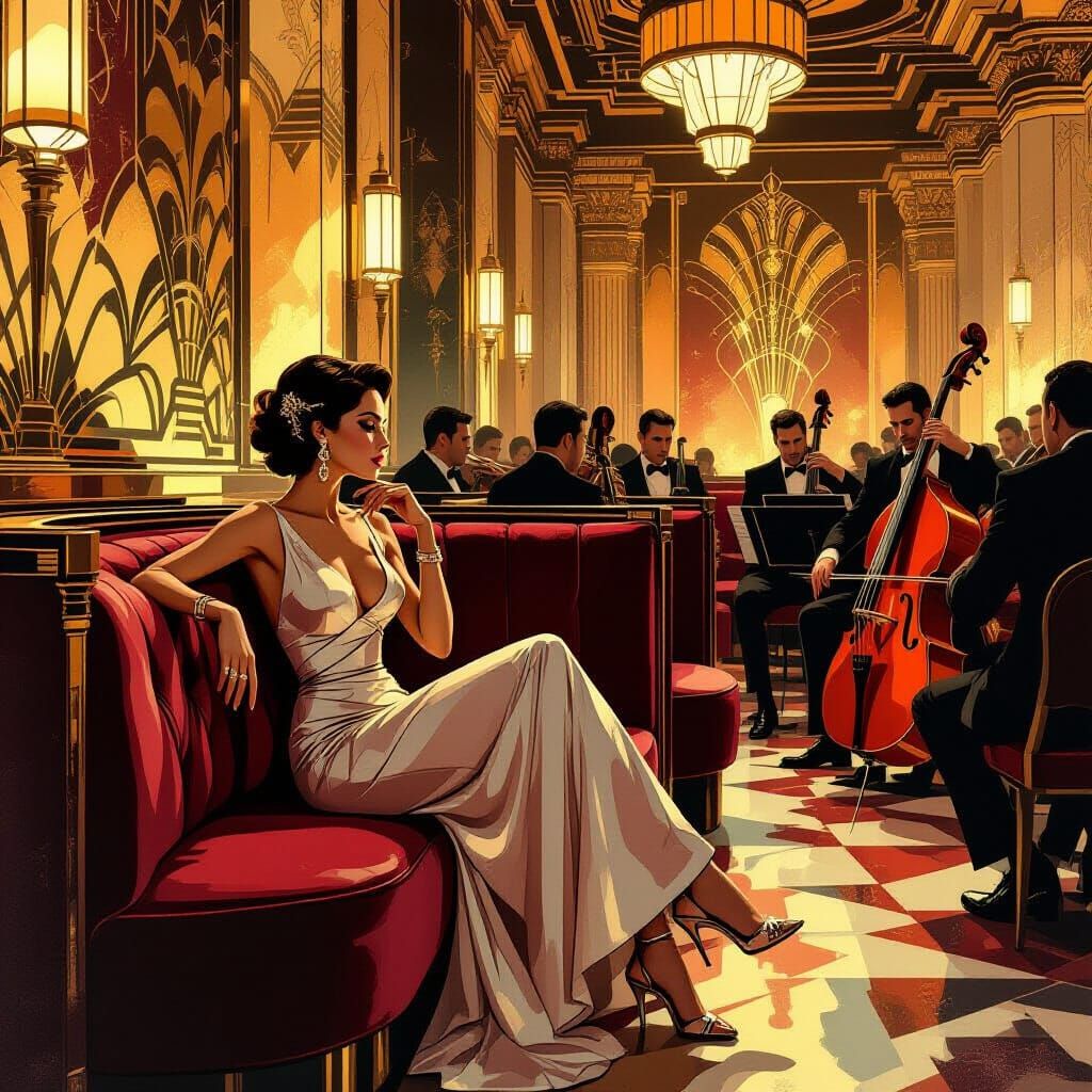 A woman sitting in a cozy bar