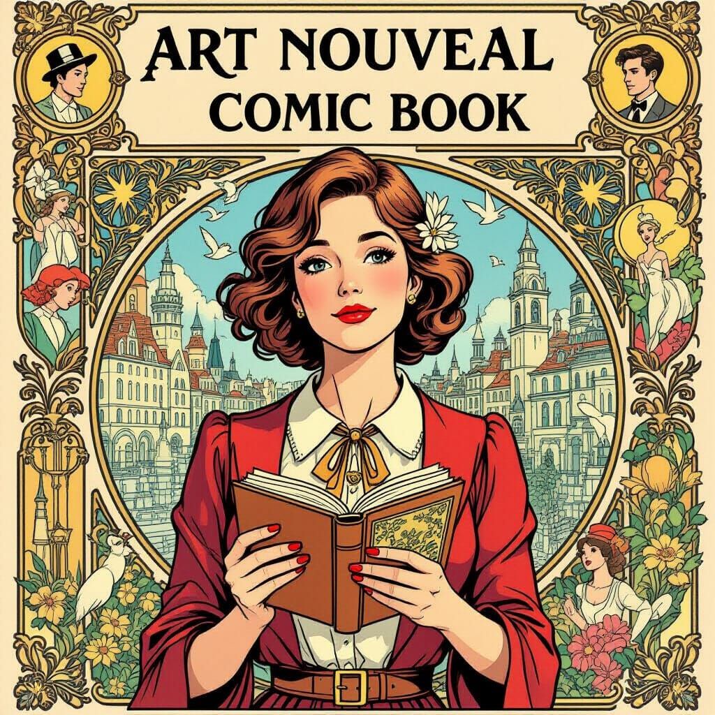 Art Nouveau Comic Book Creation by Sanja