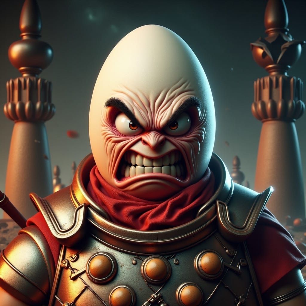 Angry Egghead Roman Soldier