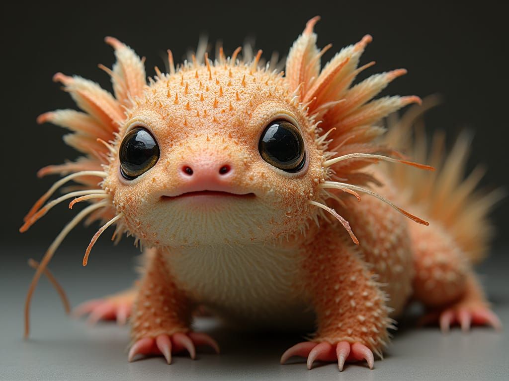 Xiamen Lacquer Thread Axolotl Sculpture