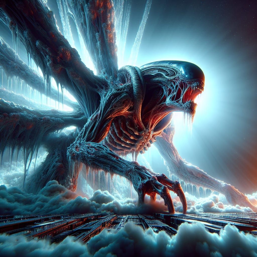 Gigantic Xenomorph Zombie