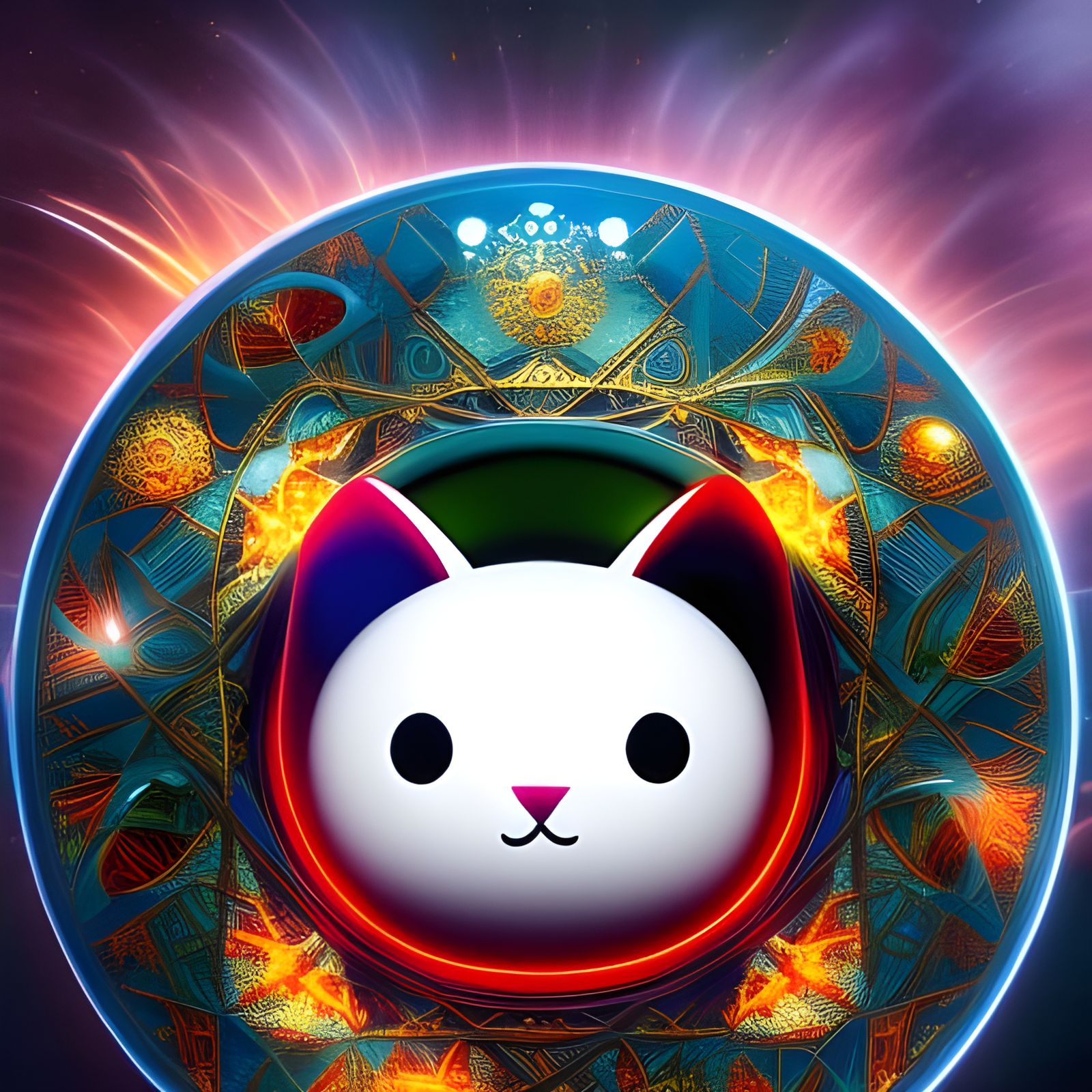 Quantum Hello Kitty Vegetation Fire Steampunk Snow