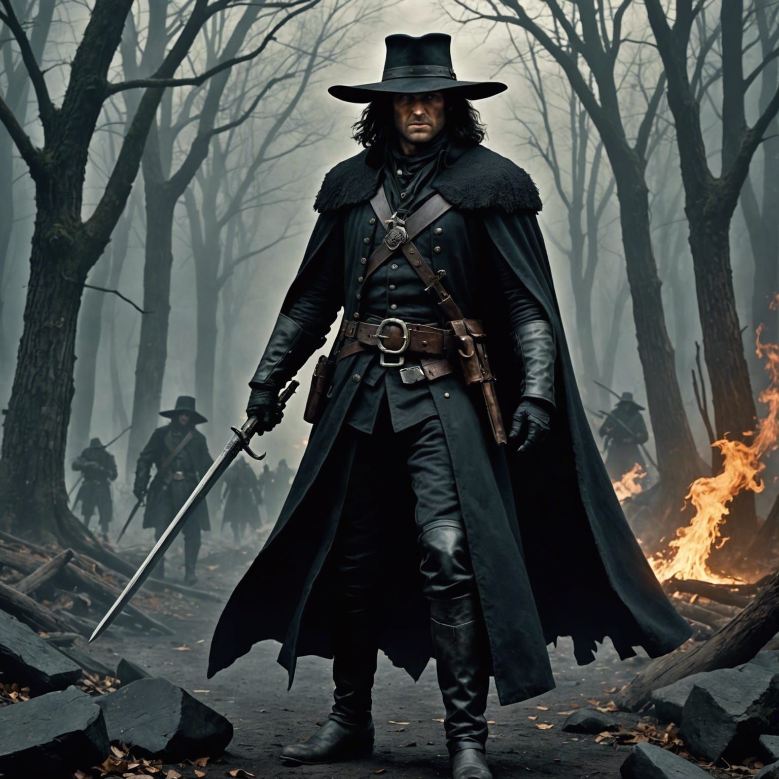 Solomon Kane: Puritan Hero in a Detailed Matte Painting