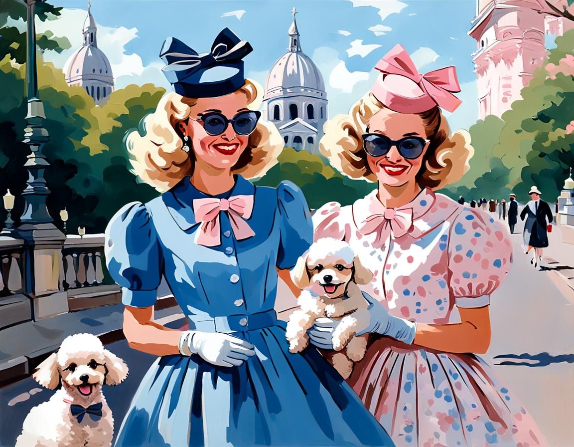 Vintage Fashionistas Meeting at Sacre-Coeur