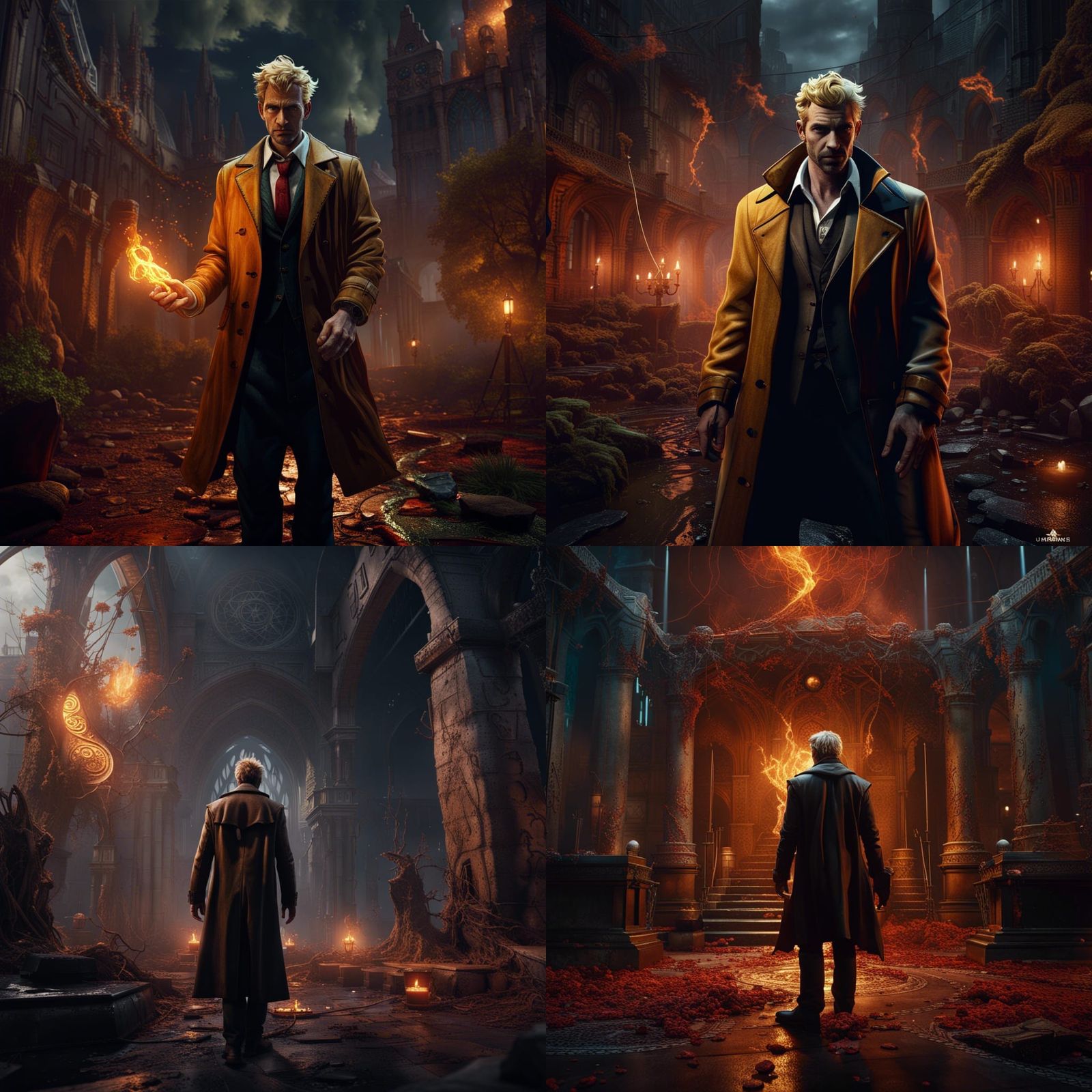 John Constantine in Detailed Matte Painting