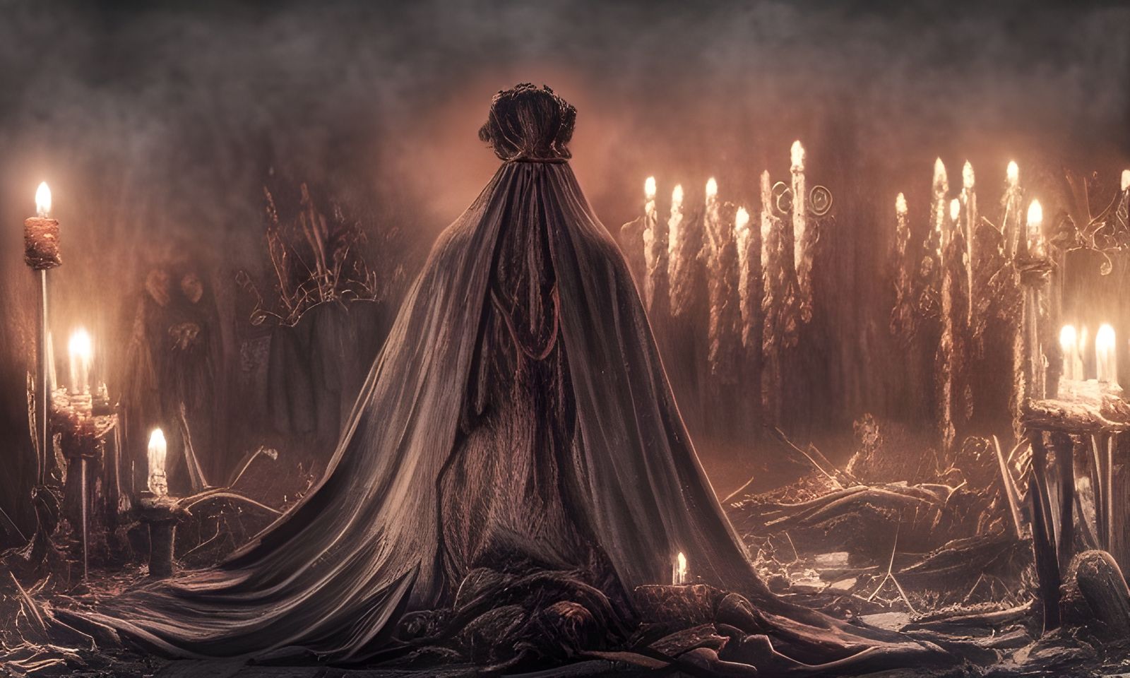 Dark Fantasy Samhain Celebration in Photography Style