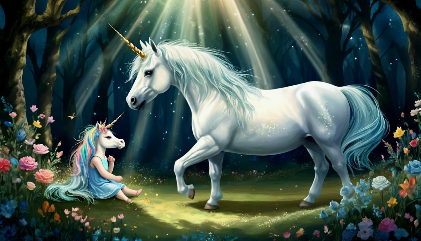 Majestic Earthly Unicorn in Natural Setting