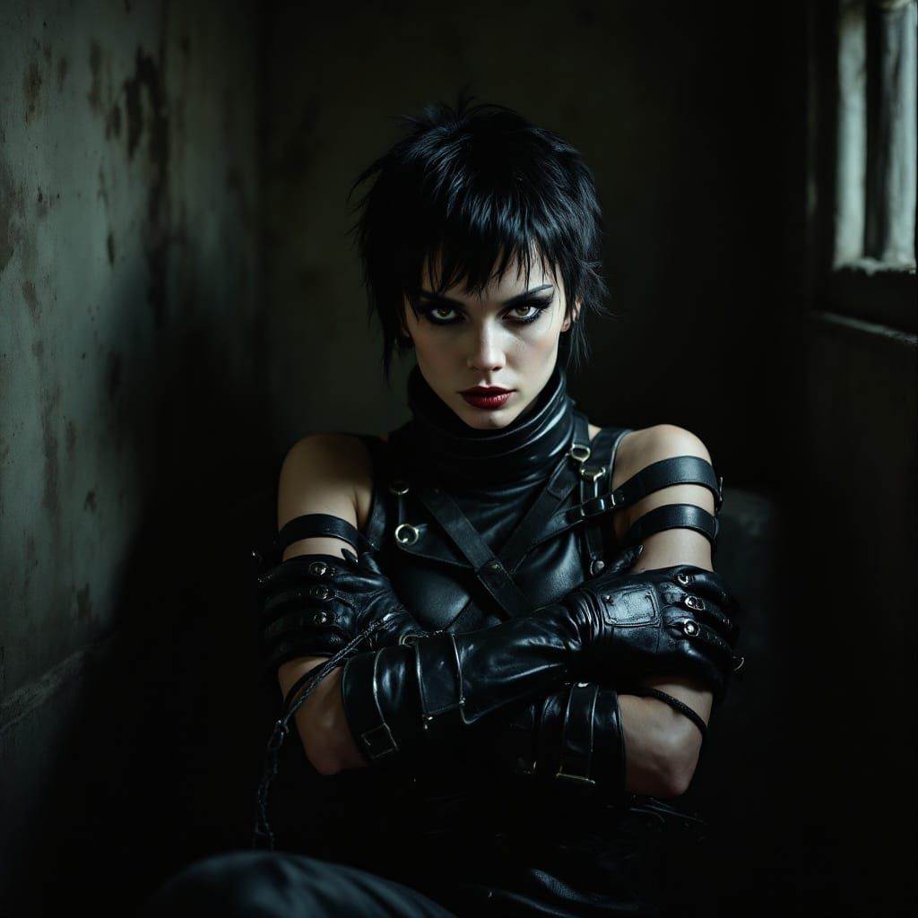 Siouxsie Sioux in Straitjacket, Captured in a Haunting Digit...