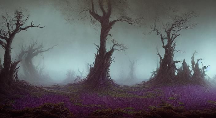 Ominous Cliffside Landscape in Dark Fantasy Style