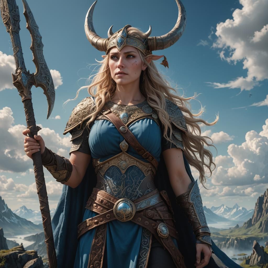 Viking Gods Watching Over Earth: Fantasy Art