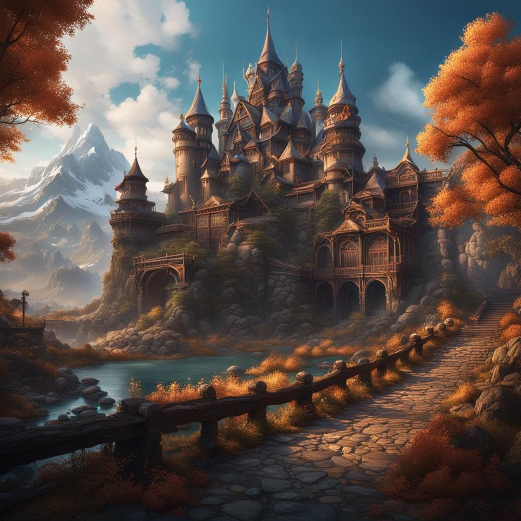 Beautiful Sunset: Detailed Matte Painting in Deep Color