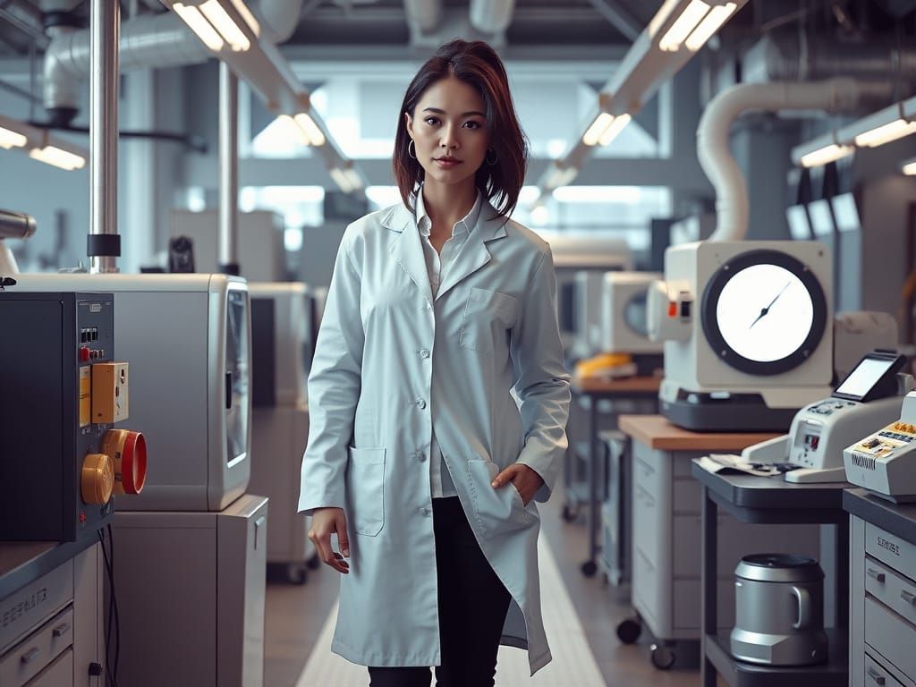 Hyperrealistic Futuristic Laboratory Scene in 3D