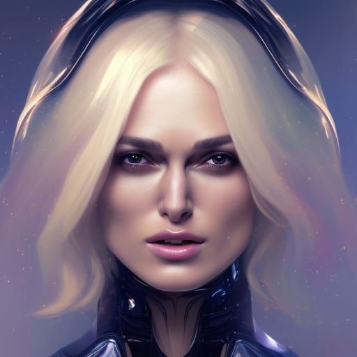 Keira Knightley as Galactic Mistress: Hyperdetailed Portrait