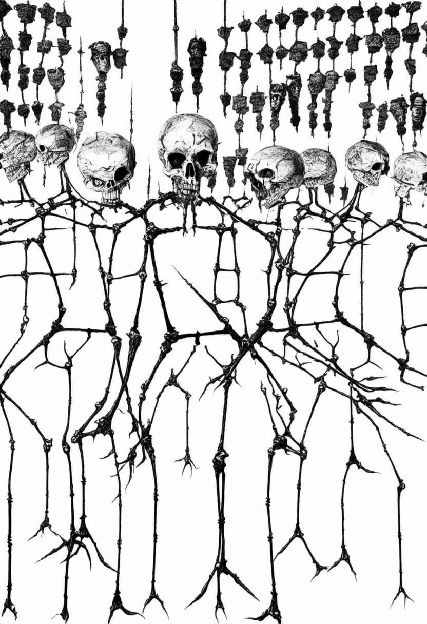 Dystopian Figures in Brutalist Retrofuturism