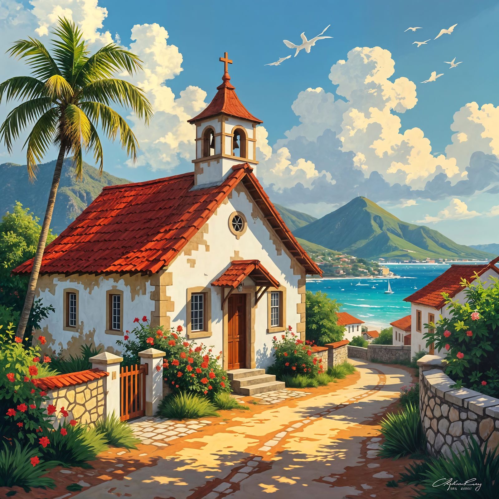Rustic Sint Maarten Chapel Digital Art
