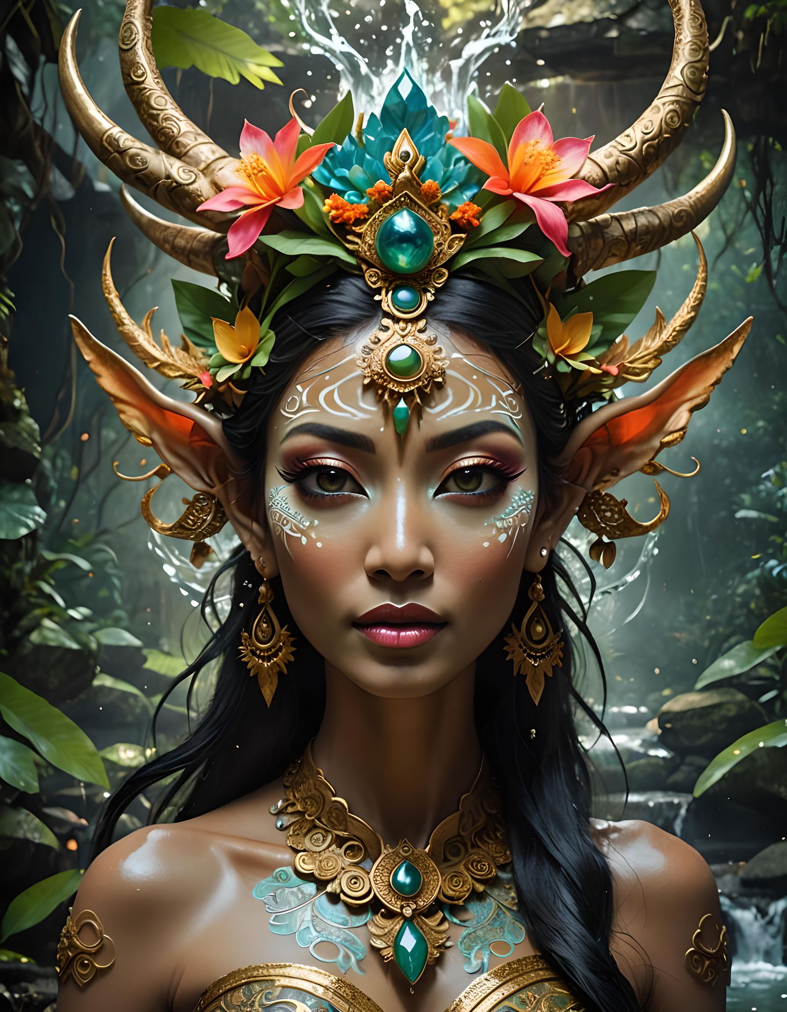 Indonesian Goddess Busting Forth With Light and Life