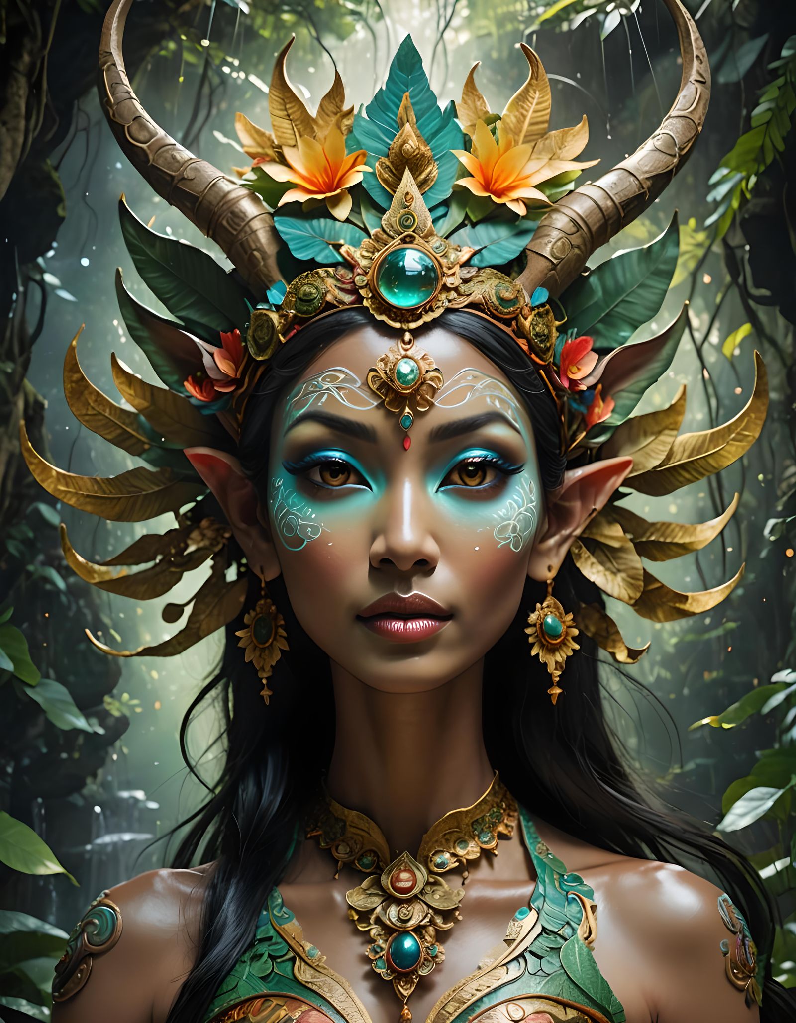 Indonesian Goddess Busting Forth With Life