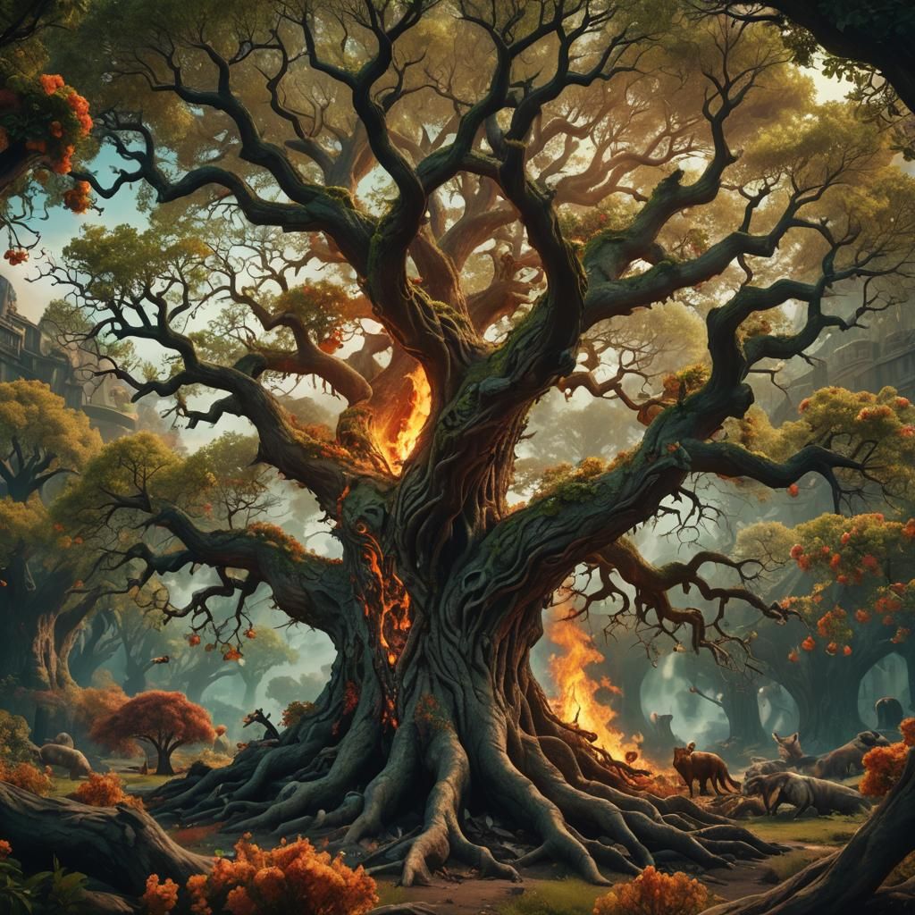 Tree of Life and Death: Cinematic Matte Painting