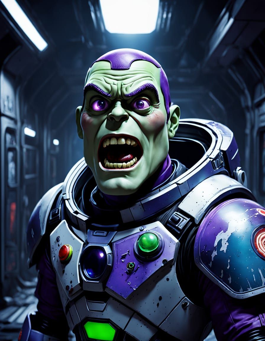 Buzz Lightyear Transforms into a Space Zombie in a Haunting ...