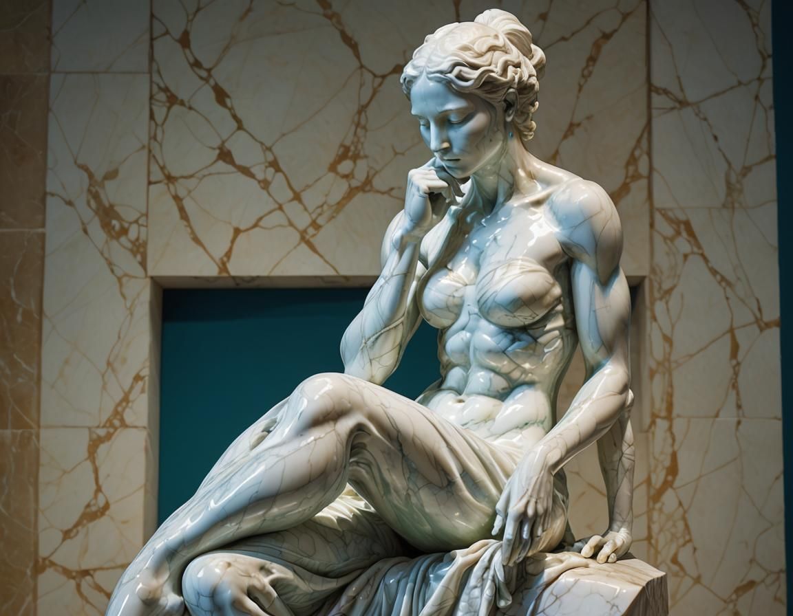 Hellenistic Marble Sculpture: Woman with Earth