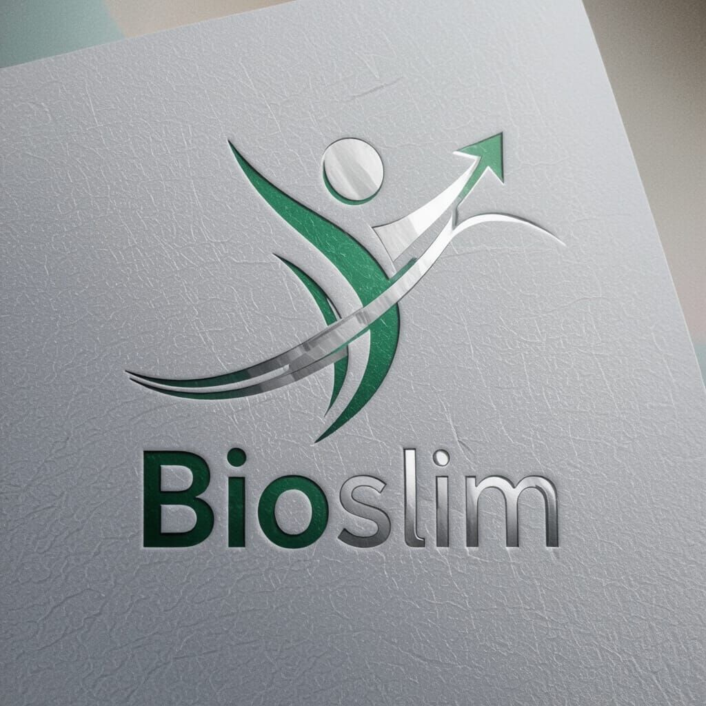 Emerald Green and Silver Bioslim Logo Design
