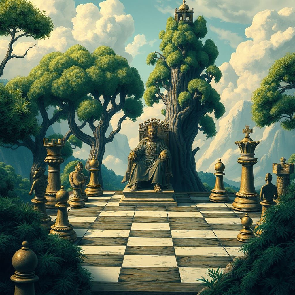 Regal Chessboard Realm with Two Harmonious Kingdoms