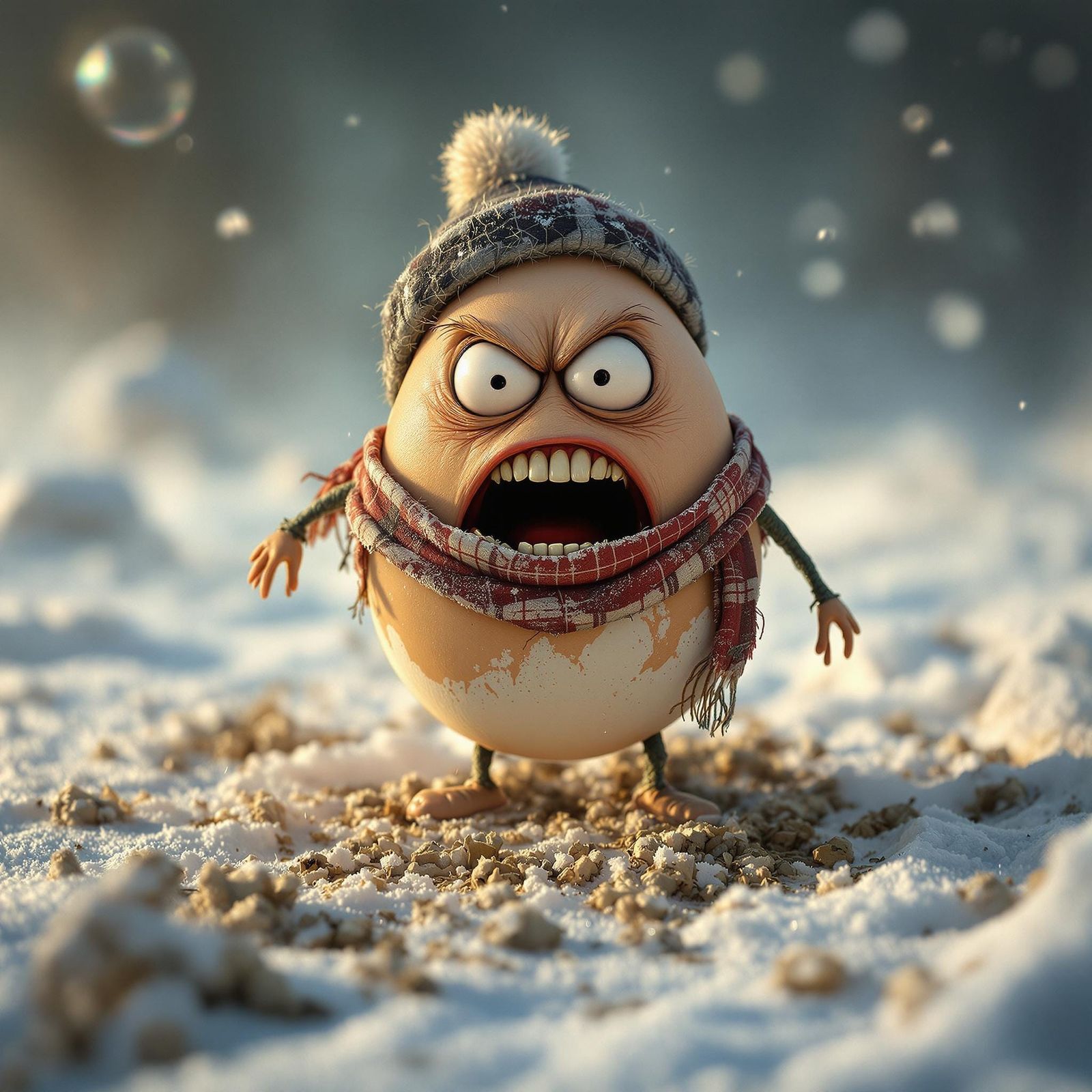 Epic Reindeer Encounter in Cinematic Film Still