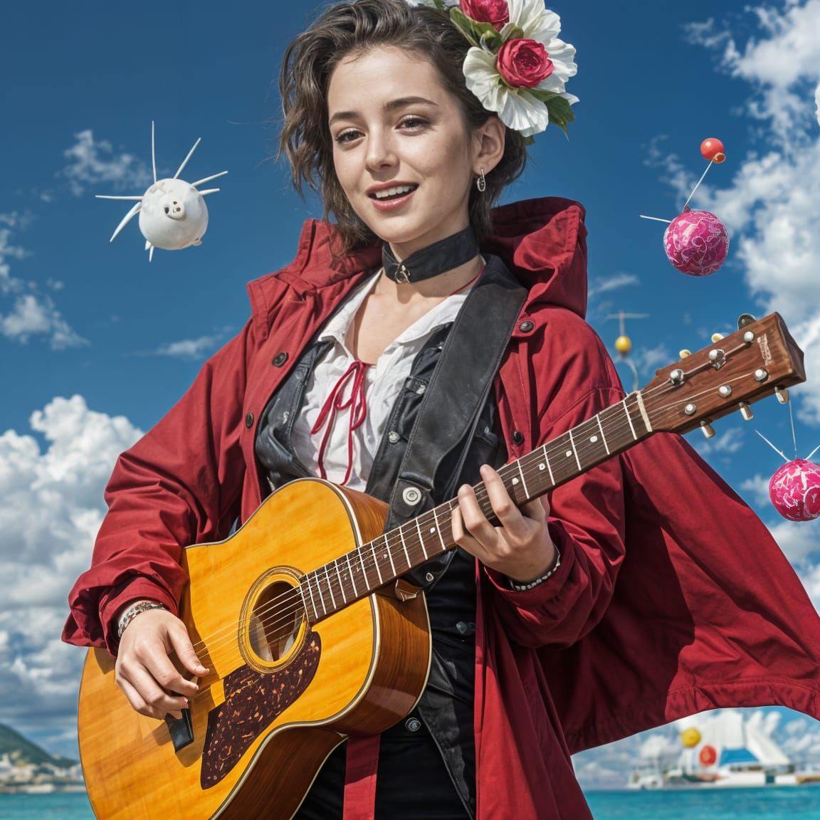 Enigmatic Solo Figure in a Minimalist Scene