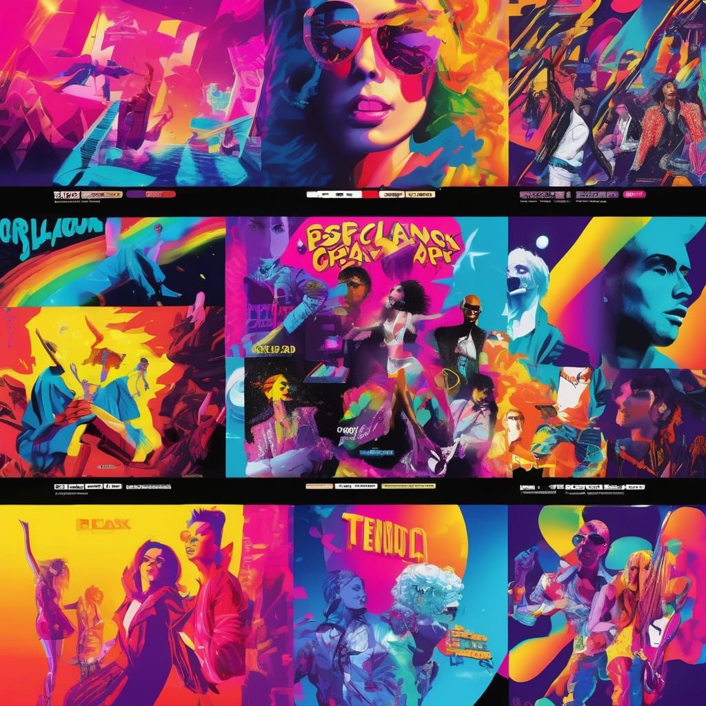 Vibrant Pop Music Album Cover Art Concept