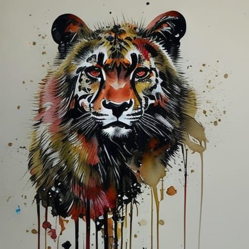 Watercolor Cheetah with Expressive Character Design