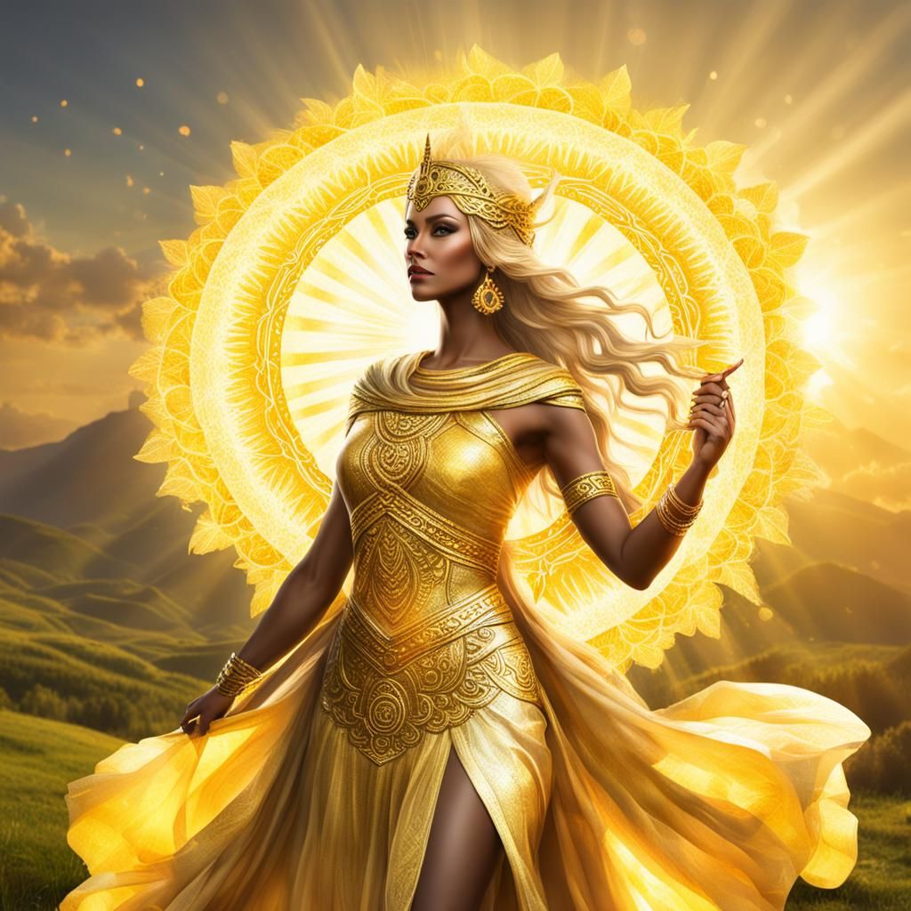 Freya: Norse Goddess in Sunshine