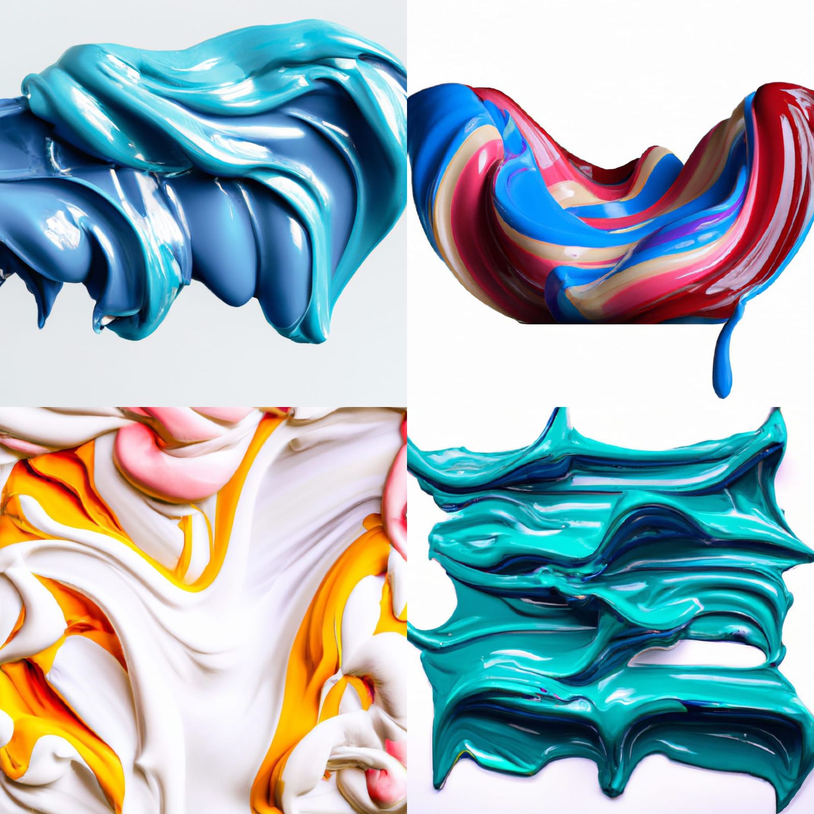 Abstract Feminine Form in Thick Acrylic Paint