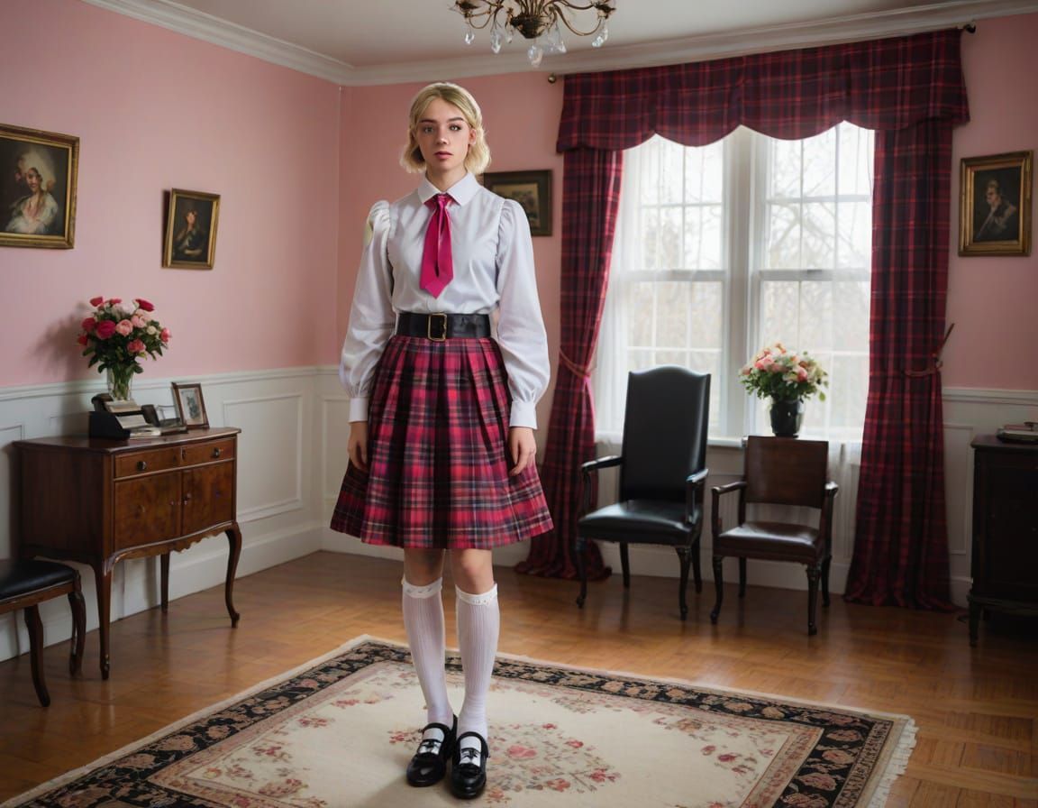 Young Man in Elegant Crossdressing Attire