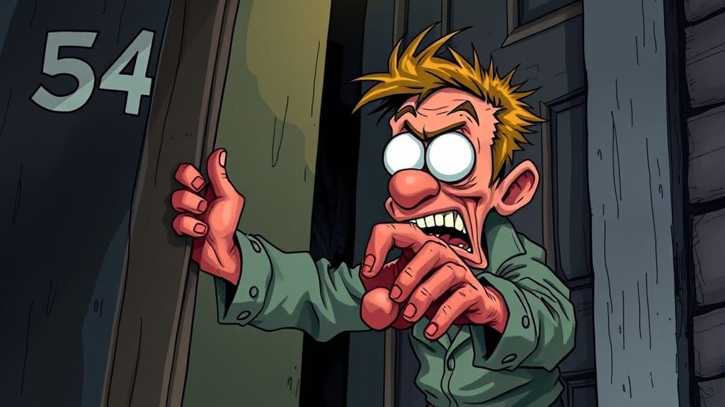 Distraught Screech Pleads for Help at Door 54