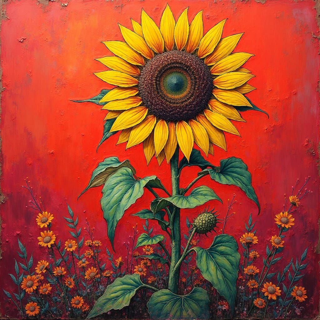 Amidst a sea of red, the sunflower dares to stand tall.
Be bold. Be different. Be you.