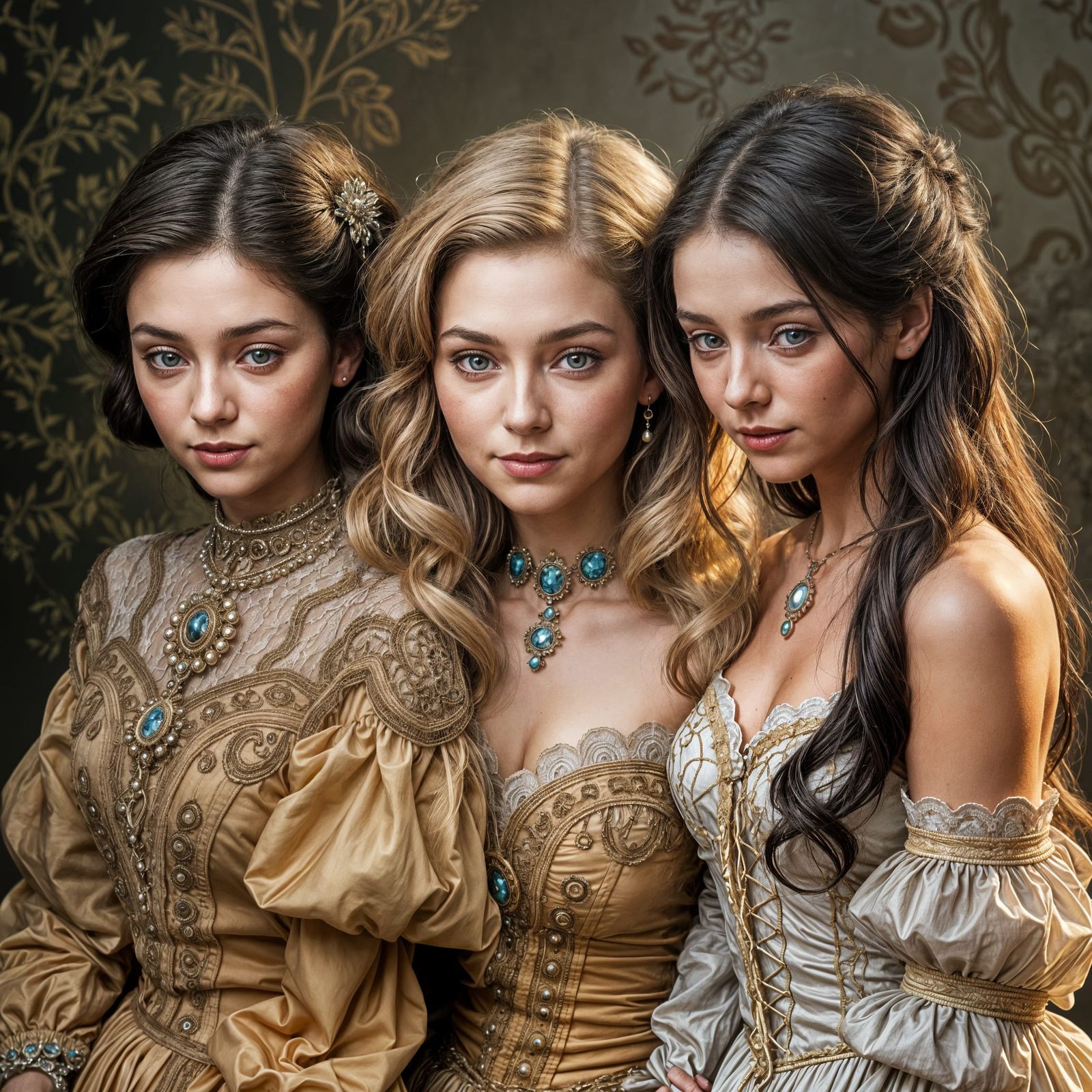 Three Sisters in Neo-Victorian Eccentric Style