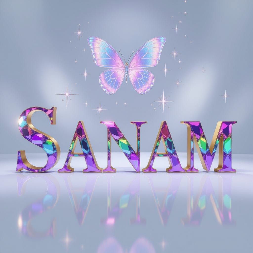 Luxurious 3D Gemstone Text Render