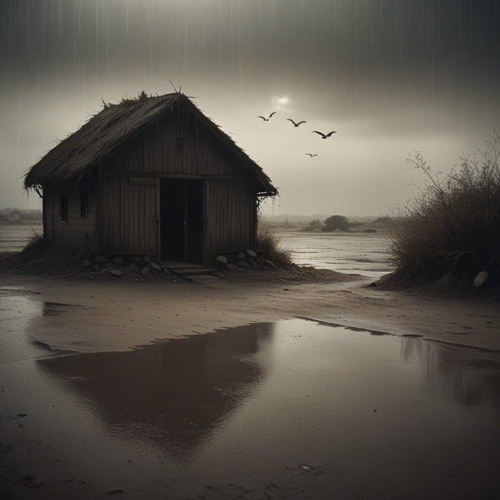 Dramatic Portrait in a Dimly Lit Room