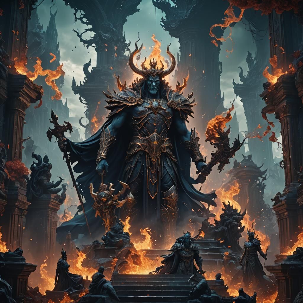 Hades God of the Underworld: Detailed Matte Painting