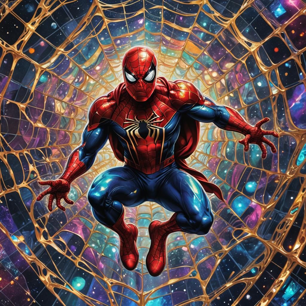 Spider-Man: Cosmic Holographic Astral Illustration