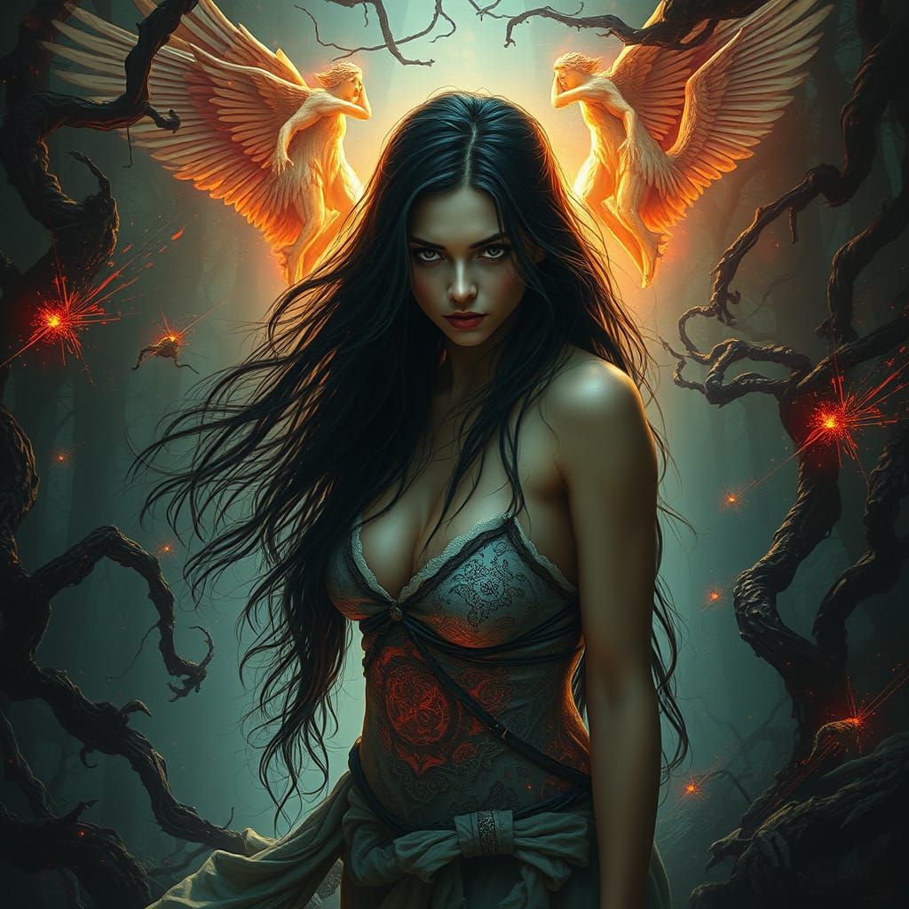 Woman in Jungle of Souls: Digital Matte Painting