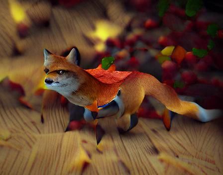 Fox in Wildflower Meadow