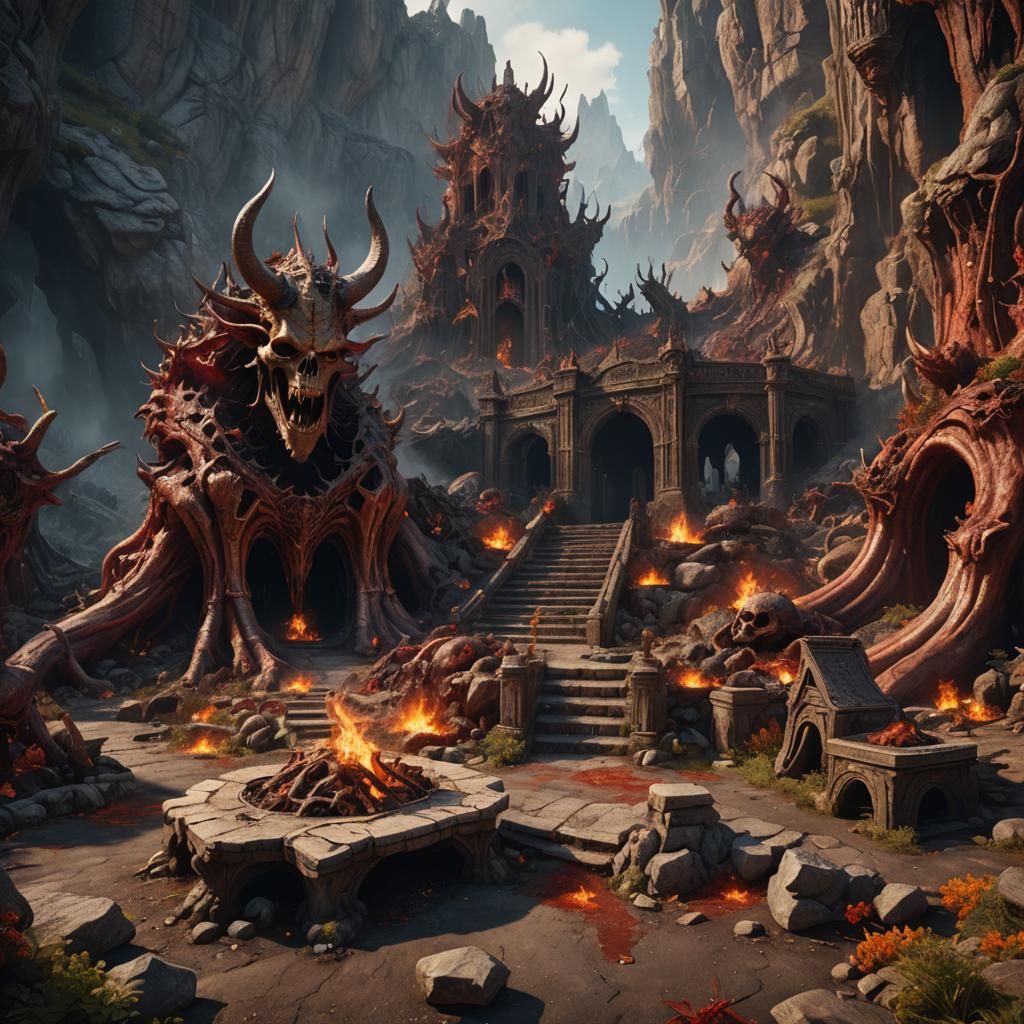 Hellish Rest Stop in Ultra Realistic Detail