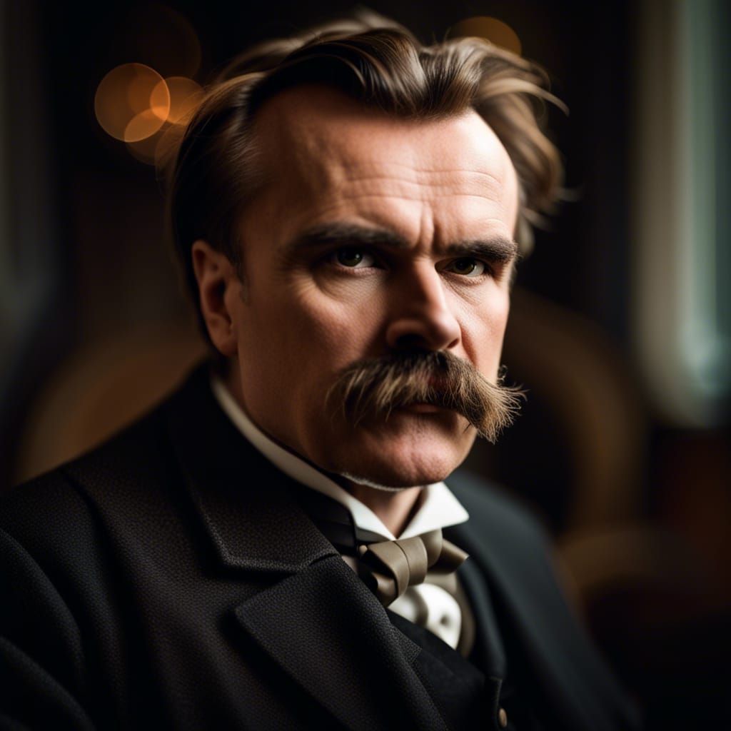 Friedrich Nietzsche Portrait in Professional Photography Sty...