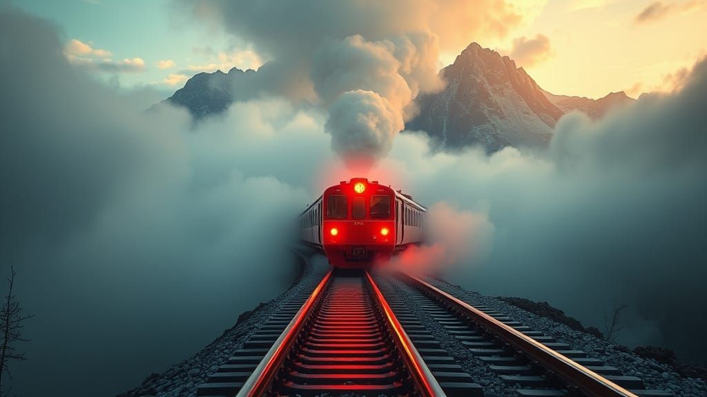 Vintage Train on Guitar String Rails: Ash Thorp Style