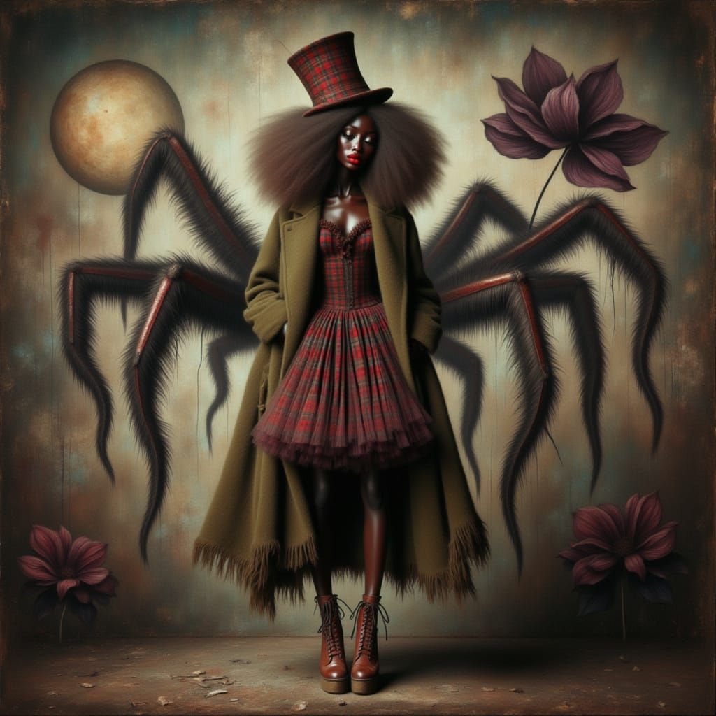 Giant Tarantula in Circus Noir Style