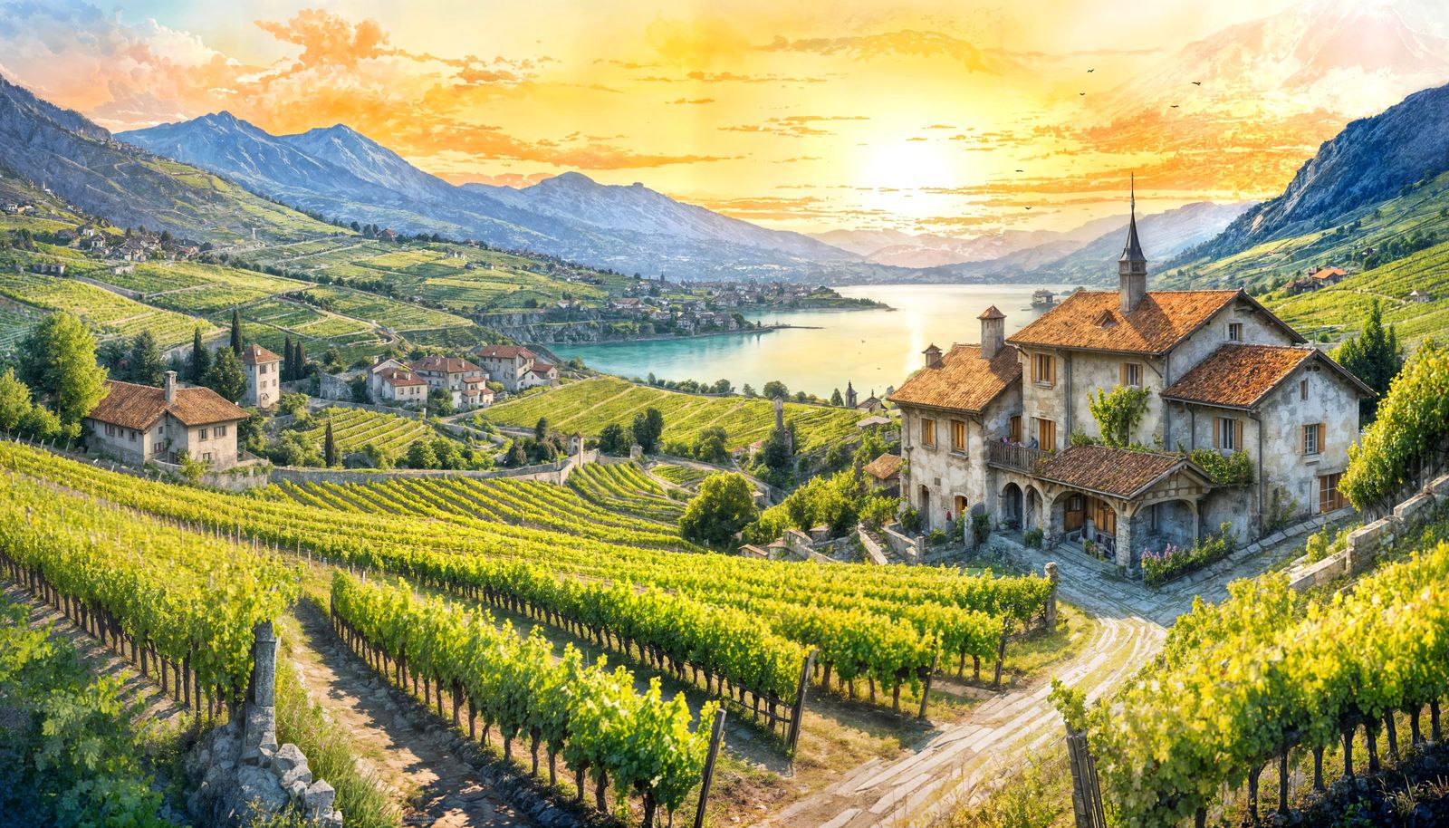 Lavaux Vineyard ( "Le p'ti vin d'Lavaux" - Swiss song)