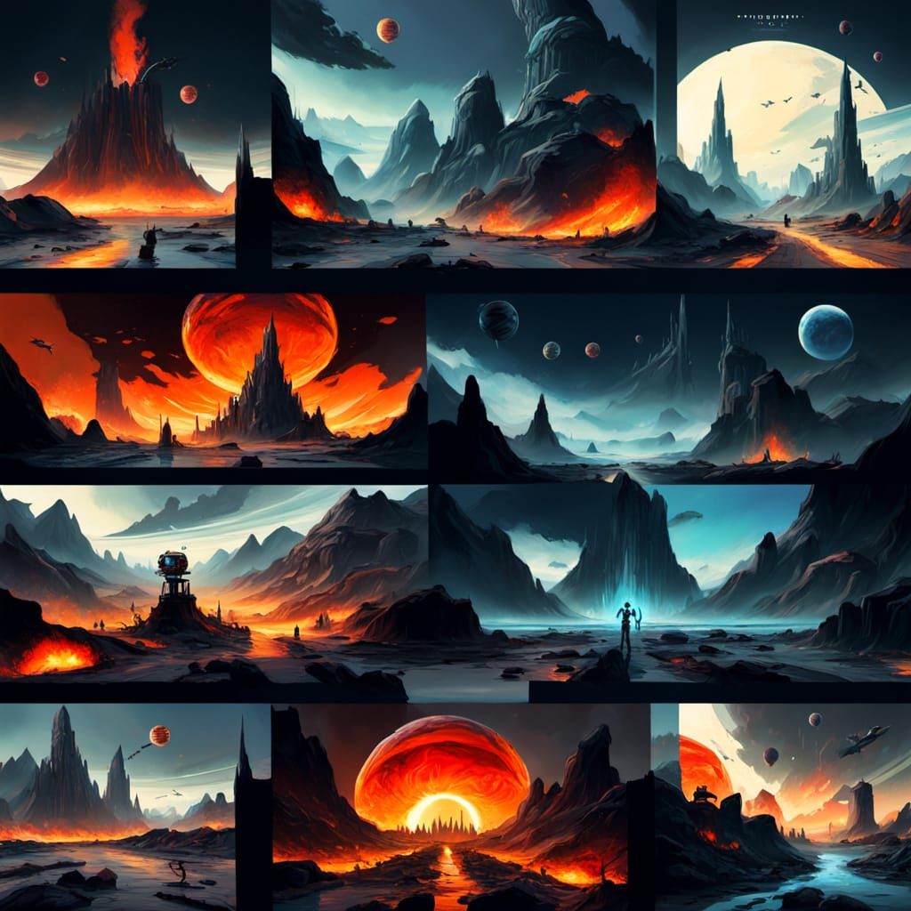 Alien on a Planet in Vibrant Digital Art