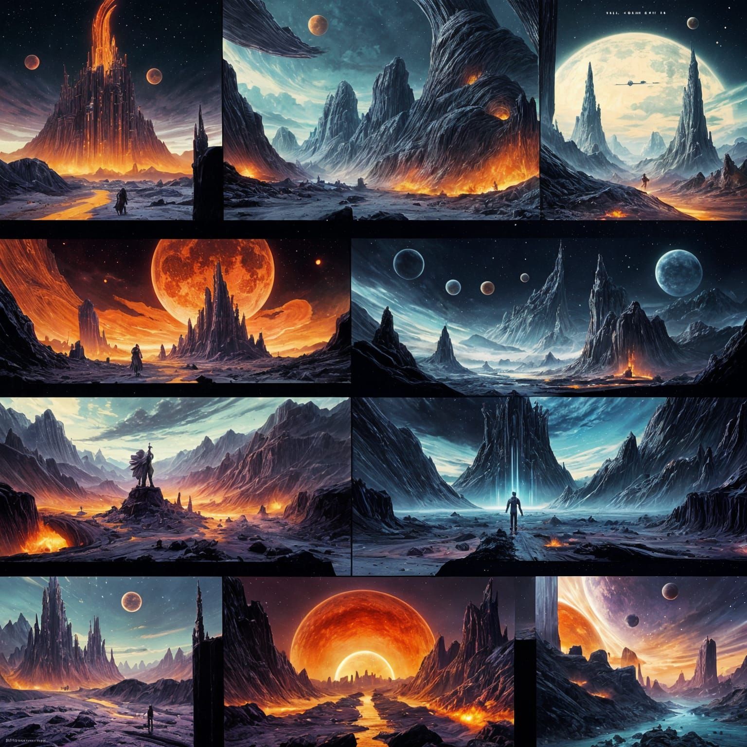 Surreal Landscape Art in Moebius Style