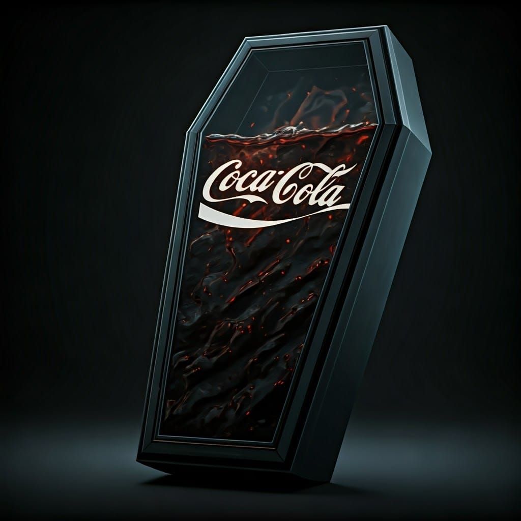 Coca-Cola Coffin in Sleek Product Visualization